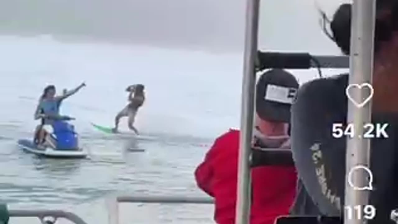 The wave 🏄‍♂️ literally wrapped around him---but did he make it?