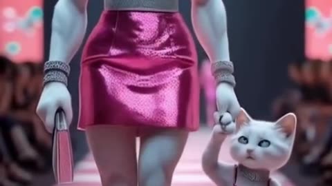 Cat walking backward and forward style
