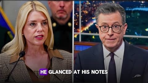 Stephen Colbert INSULTS Pam Bondi on Live Tv–Her response Leaves entire Studio Speechless!!!