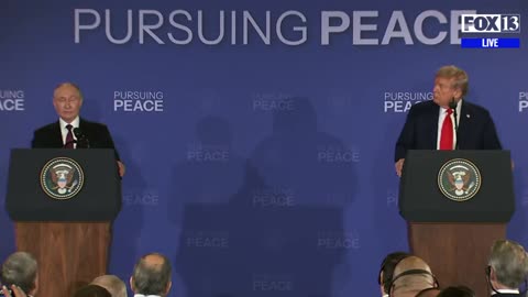 Presidents Trump & Putin hold briefing on their meeting this afternoon.