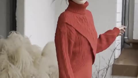 Luxurious Women's Red Sweater – A Perfect Blend of Elegance and Warmth