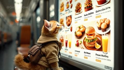 Cute Tiny Baby Cat_s High-Speed Train Adventure
