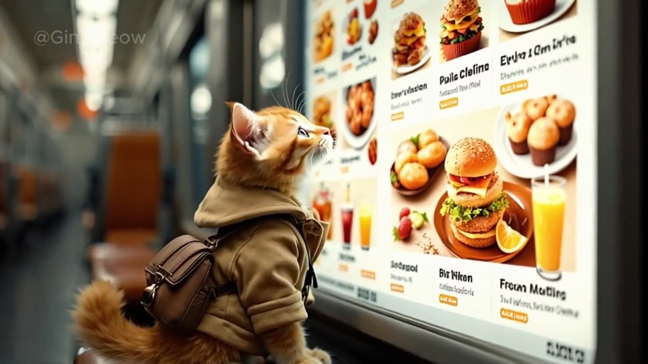Cute Tiny Baby Cat_s High-Speed Train Adventure
