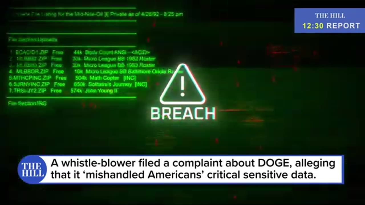 Whistle-Blower Says DOGE Mishandled Social Security Numbers - 12:30 Report | TRENDING