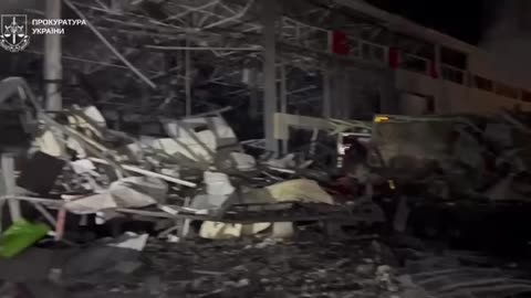 Consequences of the shelling of the Nova Poshta terminal in the suburbs of Kharkiv