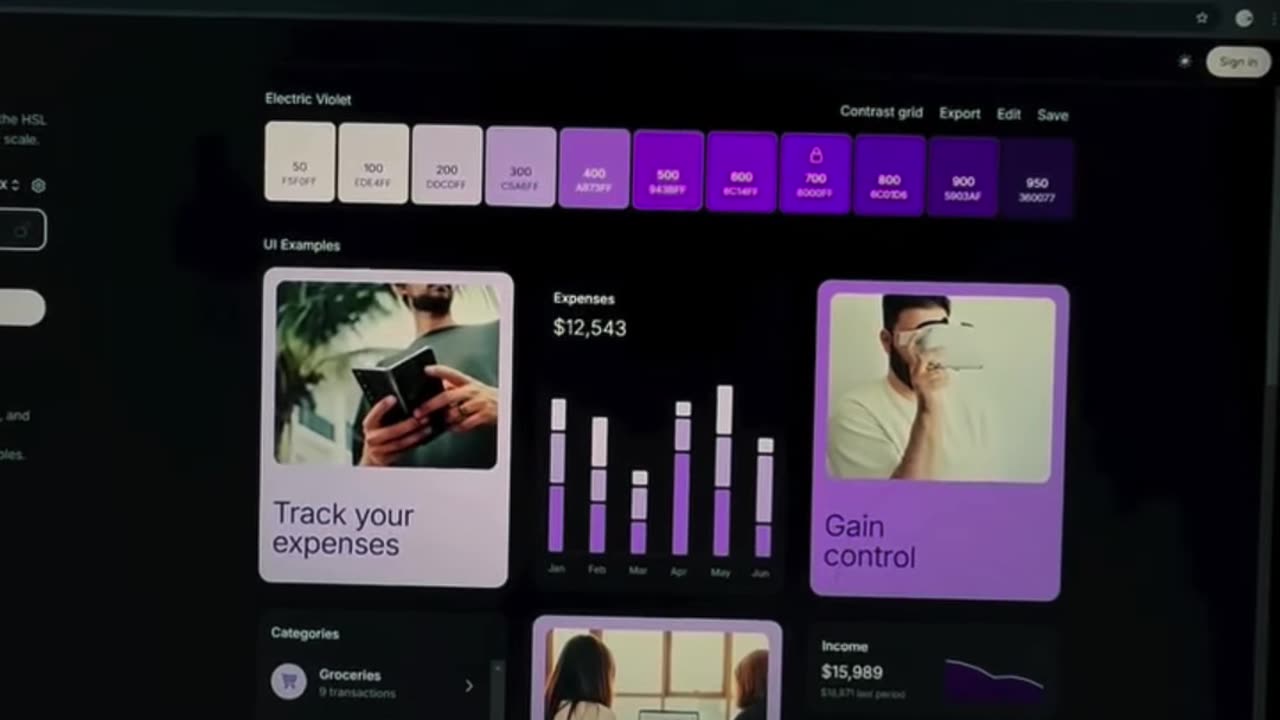 UI Colors Palette তৈরি করুন