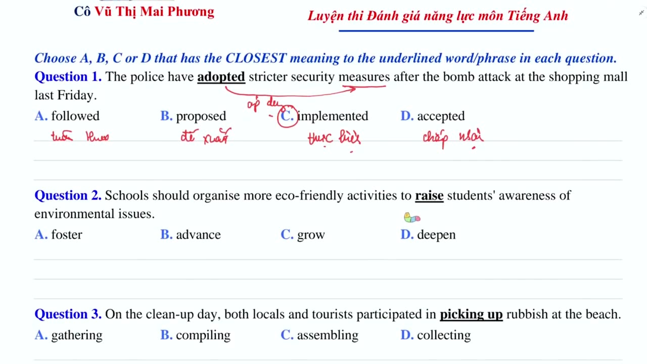 Đồng nghĩa – trái nghĩa trong ngữ cảnh Buổi 2