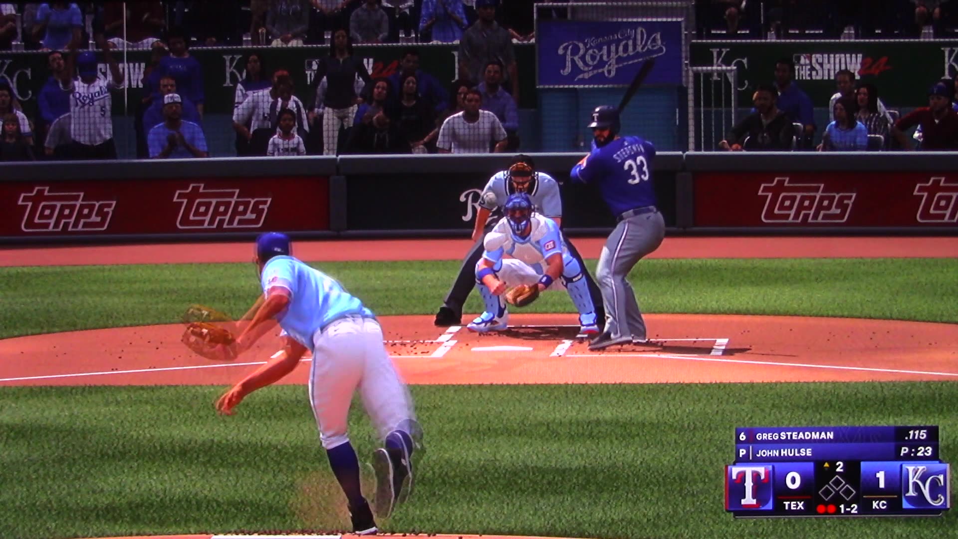 MLB The Show: Kansas City Royals vs Texas Rangers (S21 G159)