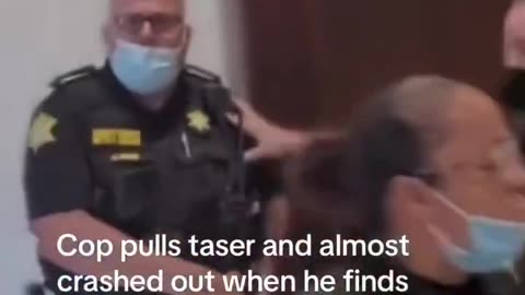 Cop crashed out after finding out the dude he illegally locked up been sleeping with his wife.