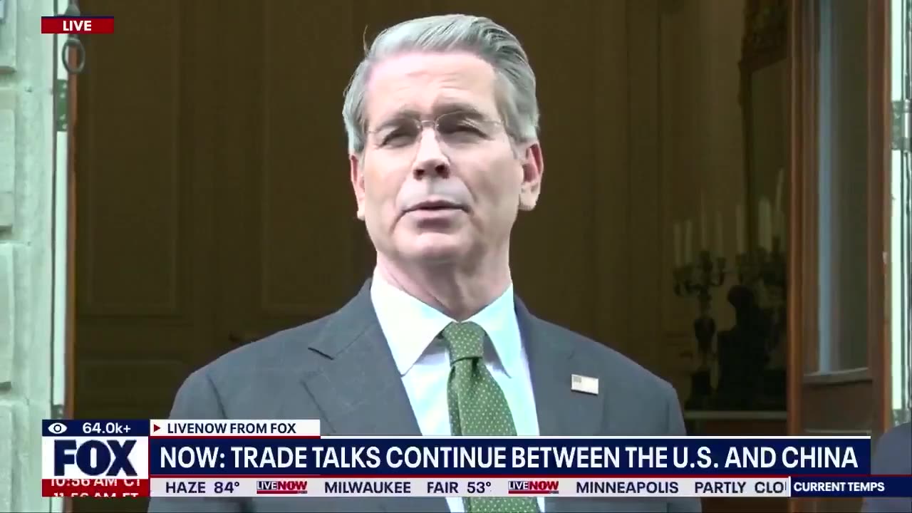 Treasury Sec. Scott Bessent: Productive Trade Talks with China Conclude, Details Tomorrow