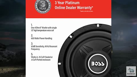 BOSS Audio Systems CXX8 8 Inch Car Subwoofer - 600 Watts Maximum Power, Single