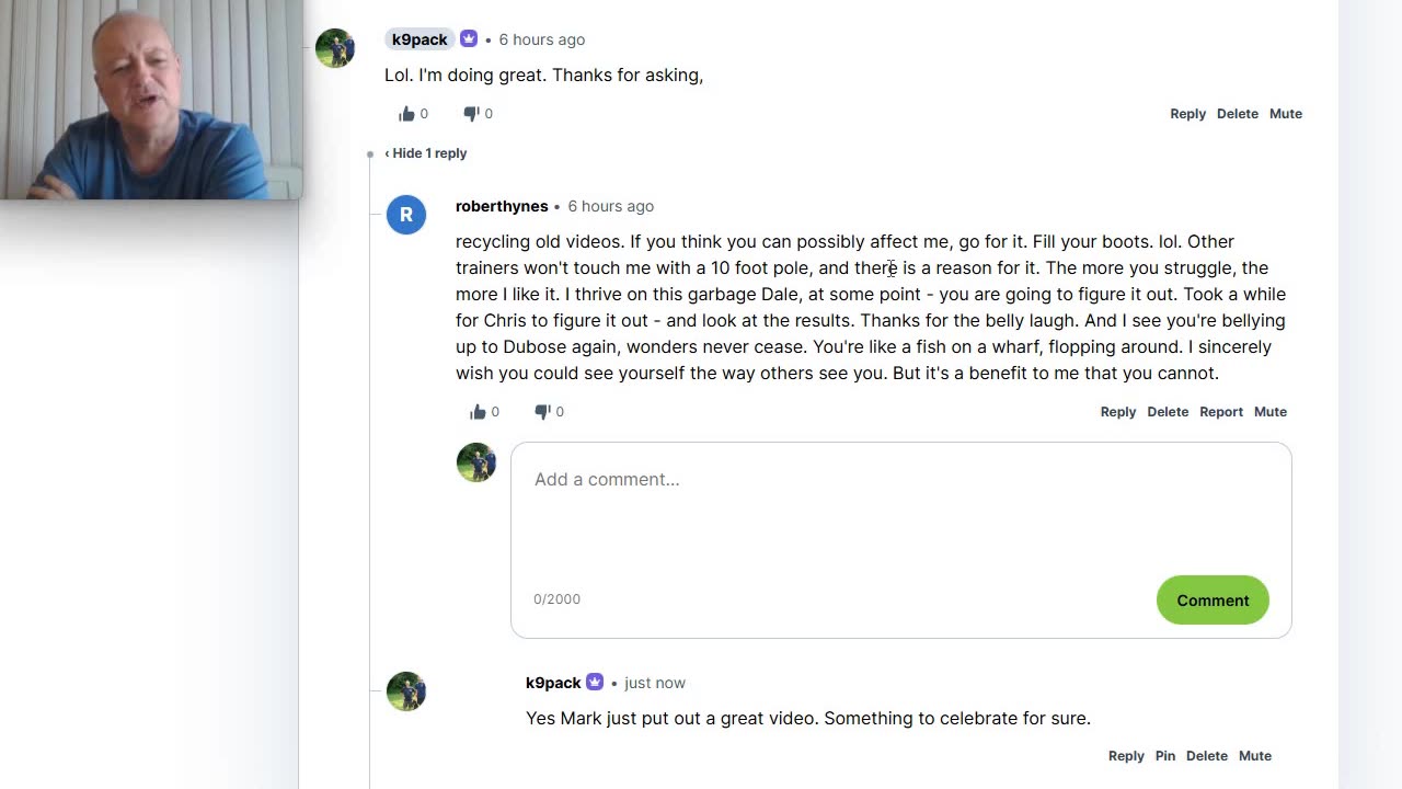 Responding to Robert Hynes Comments