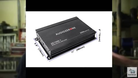 Car Audio Amplifier ZE1000.1 2000W Monoblock Class D MOSFET Subwoofer Audio, 1-4