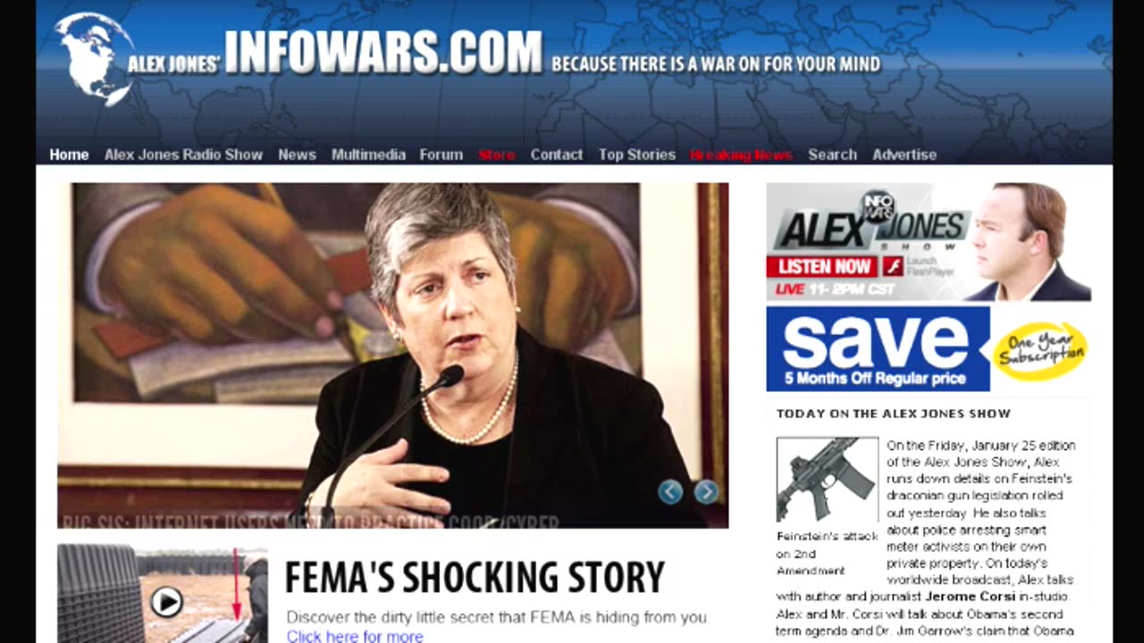 The Alex Jones Show - January 25, 2013