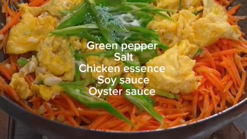 "🍳 Sizzling Stir-Fried Carrots & Eggs 🥕