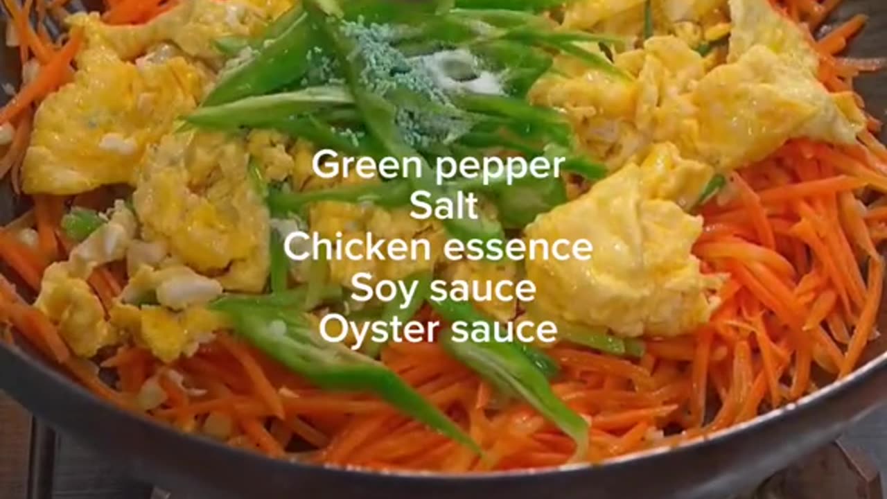 "🍳 Sizzling Stir-Fried Carrots & Eggs 🥕