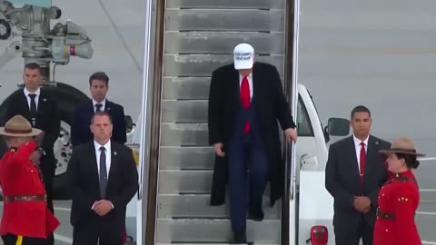 President Trump landed in Canada last night ahead of this week's G7 meetings in Kananaskis, Alberta.
