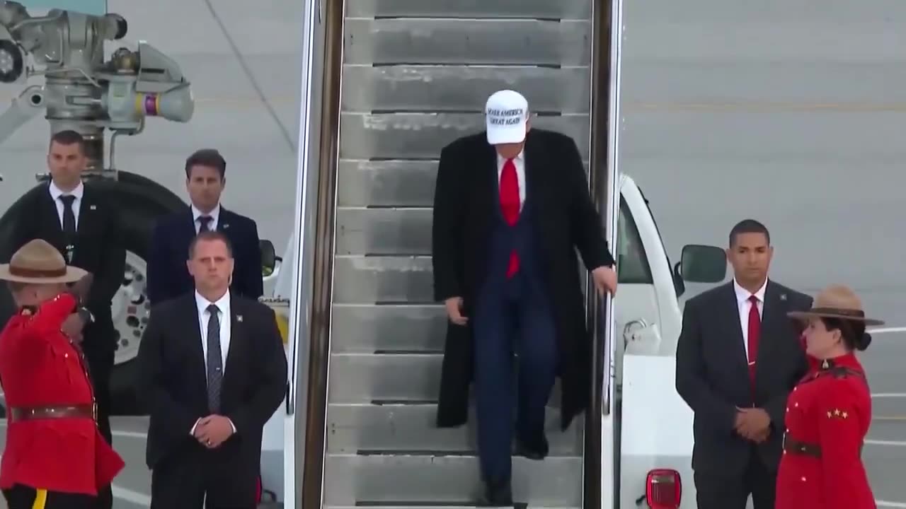 President Trump landed in Canada last night ahead of this week's G7 meetings in Kananaskis, Alberta.