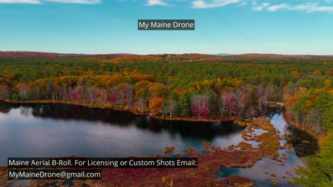 Maine B-Roll (No Sound): Fall Foliage at Lily Pond in New Gloucester, Maine Video 7