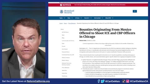 Newsom Helps Cartels Target ICE Agents! Cash Bounties