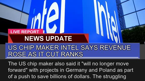 US Chip Maker Intel Says Revenue Rose as it Cut Ra