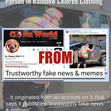 Fact Check: AI Photo Does NOT Show Tesla Cybertruck Vandalized By Real Person In Rainbow Clothing