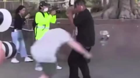 THE RIOT ACT: Anti-ICE Rioter Tackled by Patriot After Throwing Water Bottle at Law Enforcement