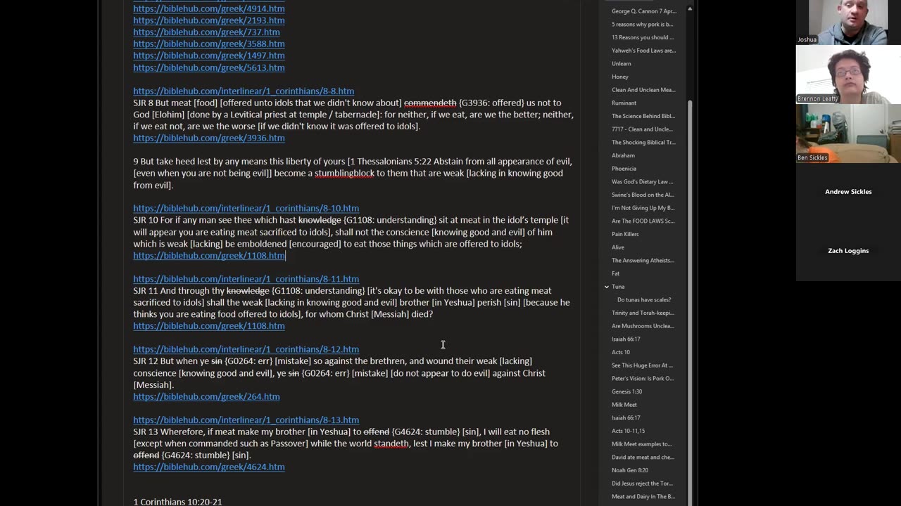 Scripture Study 2026-01-17 Food offered to Idols