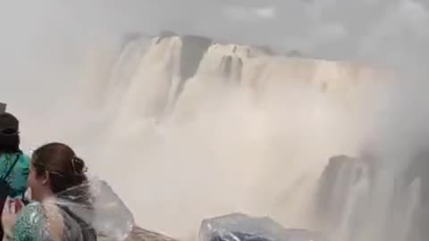 Iguazu Falls Brazil after heavy rain