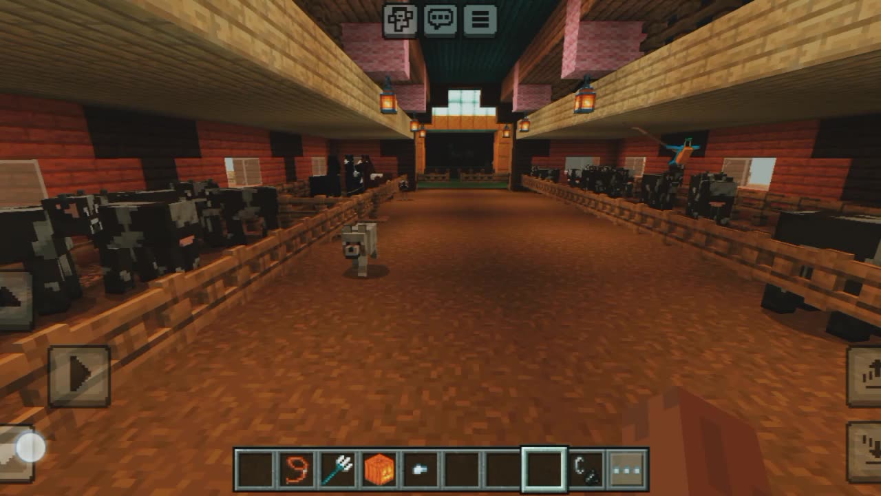 Cow farm in Minecraft Game