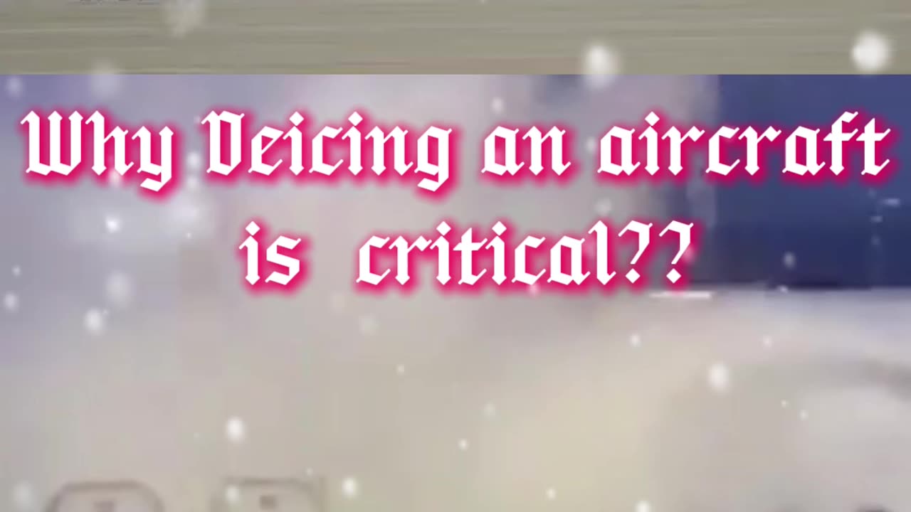 Why Deicing an aircraft is critical??
