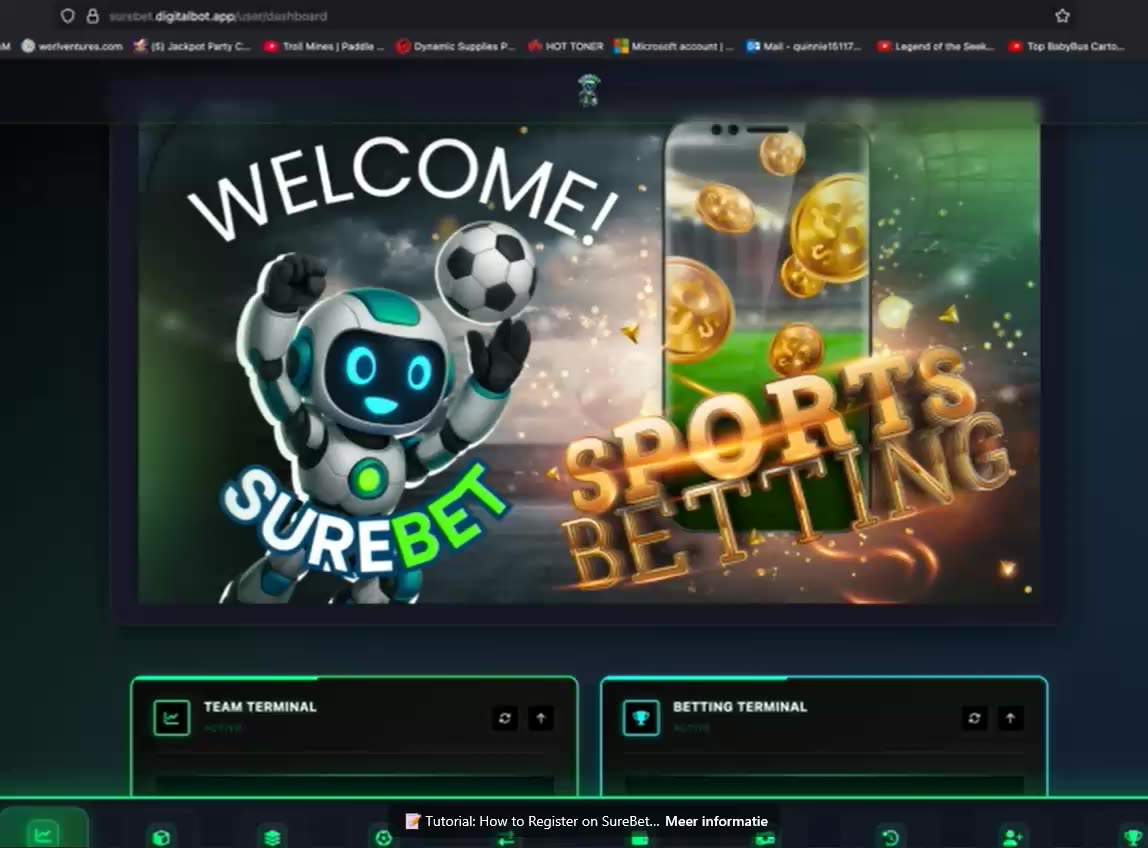 SUREBET - CEO UPDATES - AI CRYPTO SPORT BETTING PROFITS (crypto card ready) TOP TEAM ROB BUSER