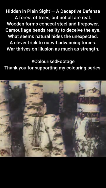 Hidden in Plain Sight Camouflaged Positions in War #ColourisedHistory