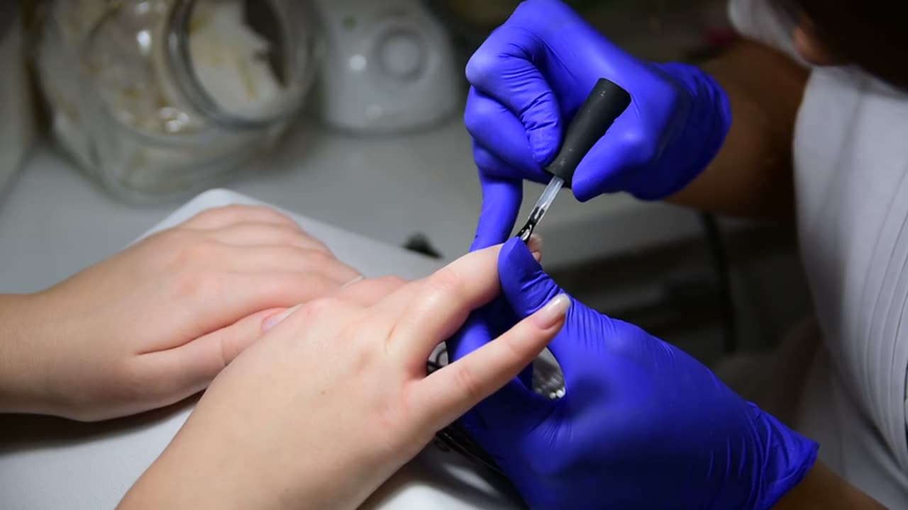 Manicure, nails, hybrid