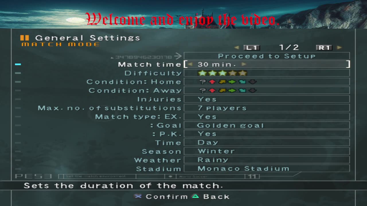 PES 3 training in 3 stars difficulty attempt 5