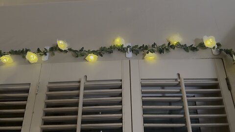 Lace Rose Flower Vine String Lights Artificial Foam Flower Garland