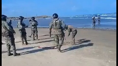 US Troops INVADE Mexico Via Gulf Of American Beach!