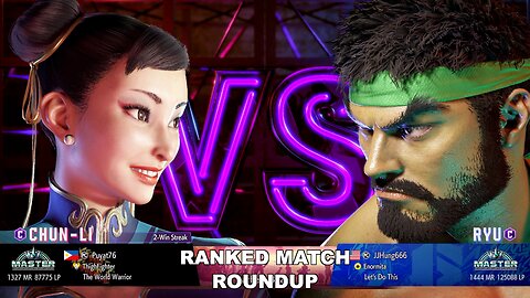 Kuya Kalbo SF6 Ranked Match Roundup. Chun Li Master Rank [Hori Fight Stick]