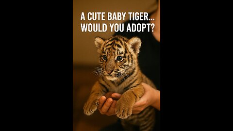 🐯 A cute and cuddly little tiger… Would you adopt one? 💖