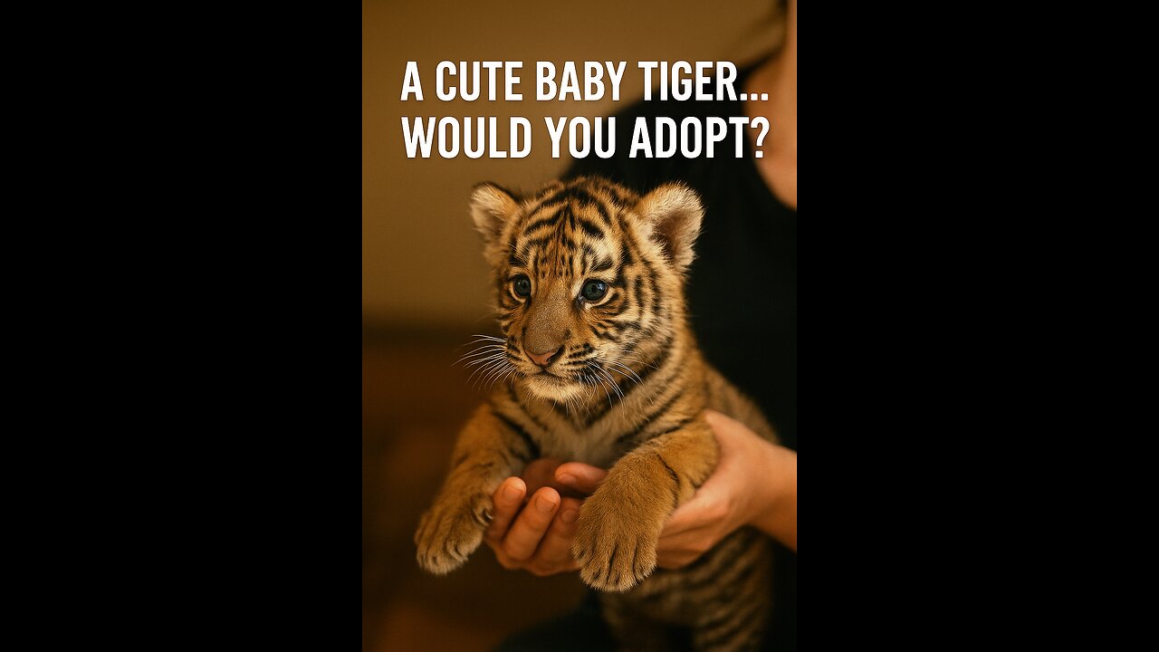 🐯 A cute and cuddly little tiger… Would you adopt one? 💖