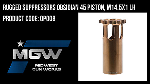 Rugged Suppressors Obsidian 45 Piston, M14.5x1 LH - OP008