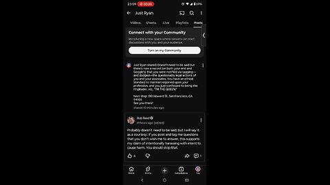 30-10-25 further witness intimidation and legal incompetency from Rob Reed