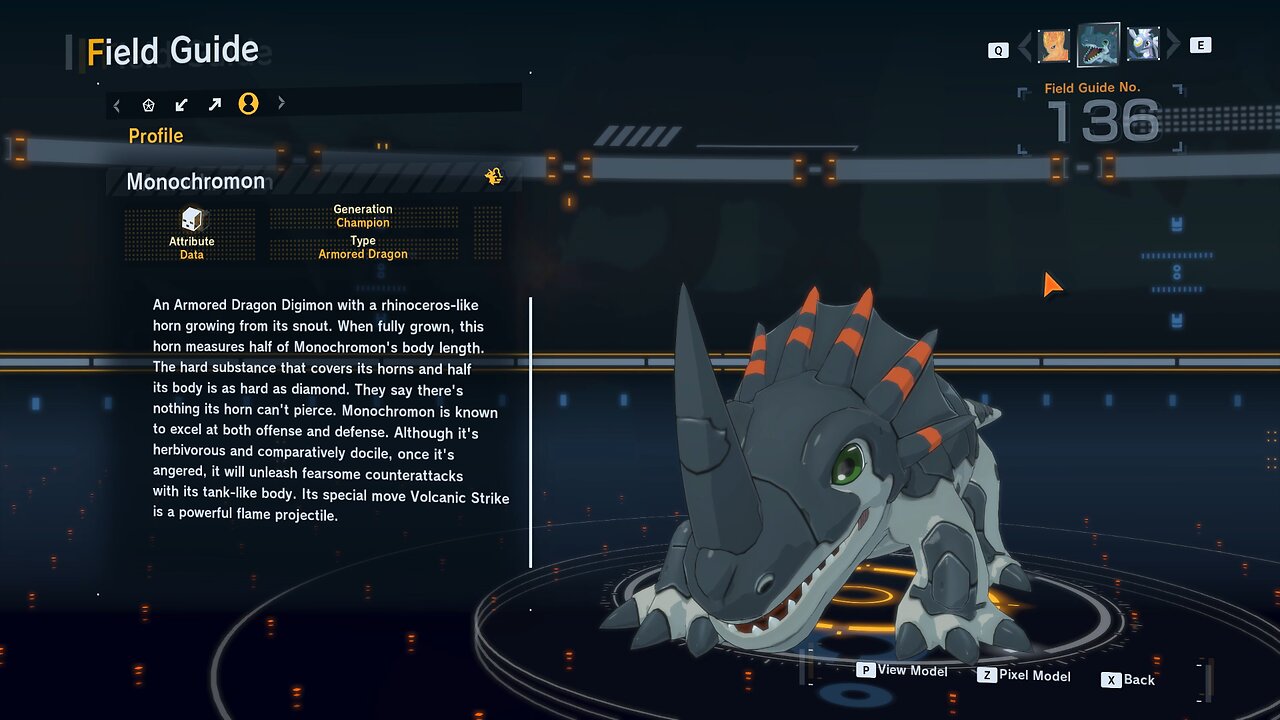 monochromon all digivolution/de-digivolution/profile Digimon Story Time Stranger