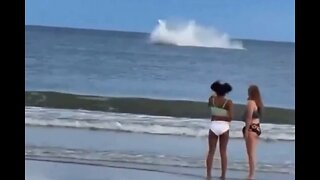 Small Plane Crashes Near A NC Beach, Rescuers Reach Plane In 30 Seconds, Pull Pilot From Under Water