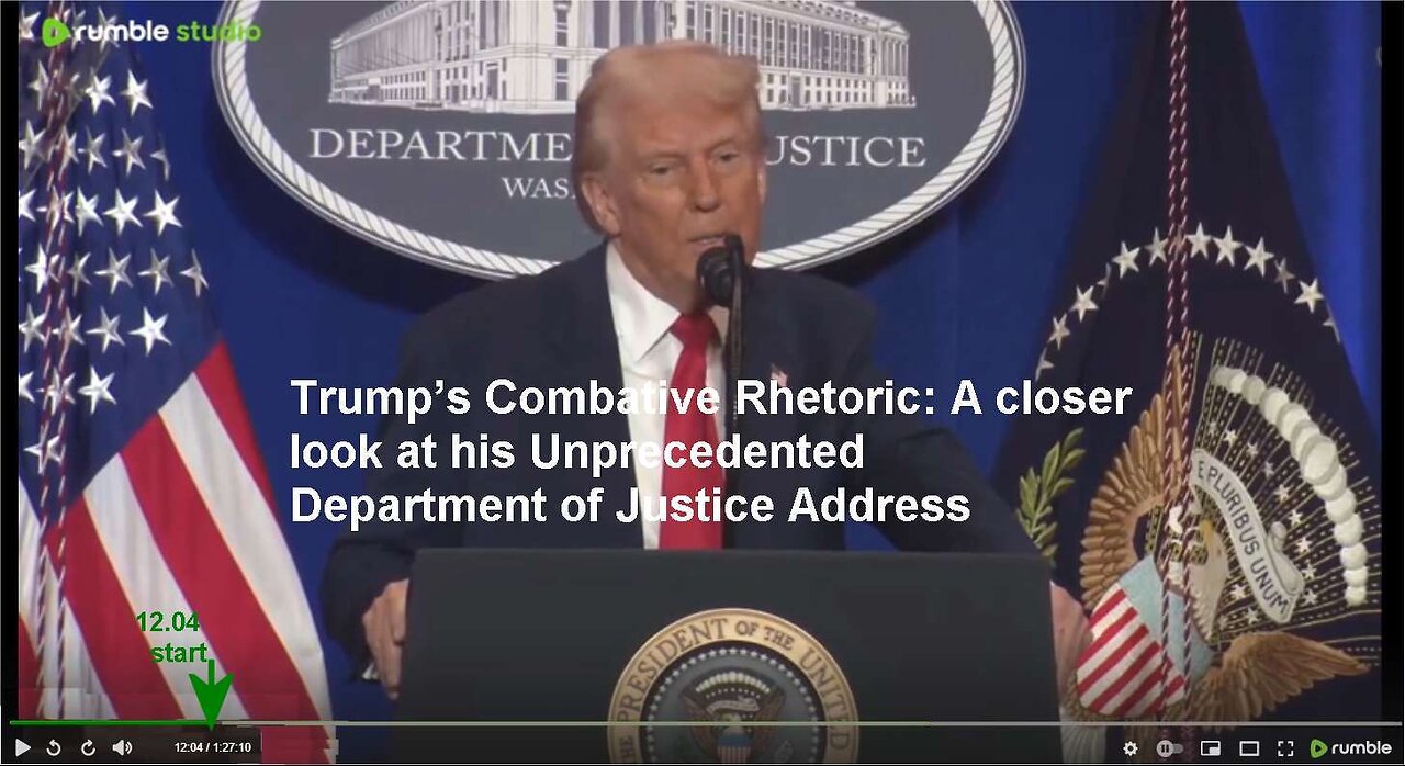 Trump’s Combative Rhetoric: A Closer Look at His Unprecedented Department of Justice Address COPY