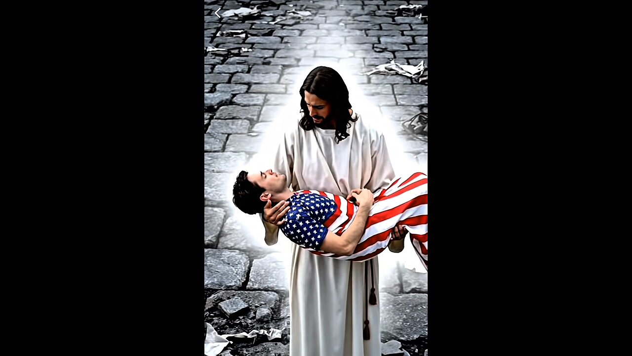 Jesus carries Charlie Kirk to heaven.