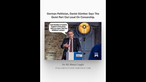 German Politician, Daniel Günther Says The Quiet Part Out Loud On Censorship.