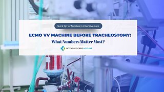 ECMO VV Machine Before Tracheostomy: What Numbers Matter Most?