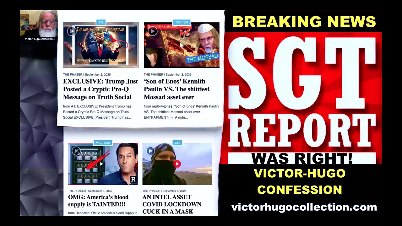 BREAKING NEWS Charlie Kirk Bares Victor Hugo As CIA MOSSAD Agent Apologizes To SGT Report Jim Fetzer