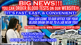 Order your BLOOD WORK ONLINE on our Titan Medical Center website & get on track with your health!